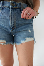 Load image into Gallery viewer, Skye High Rise Fray Denim Shorts
