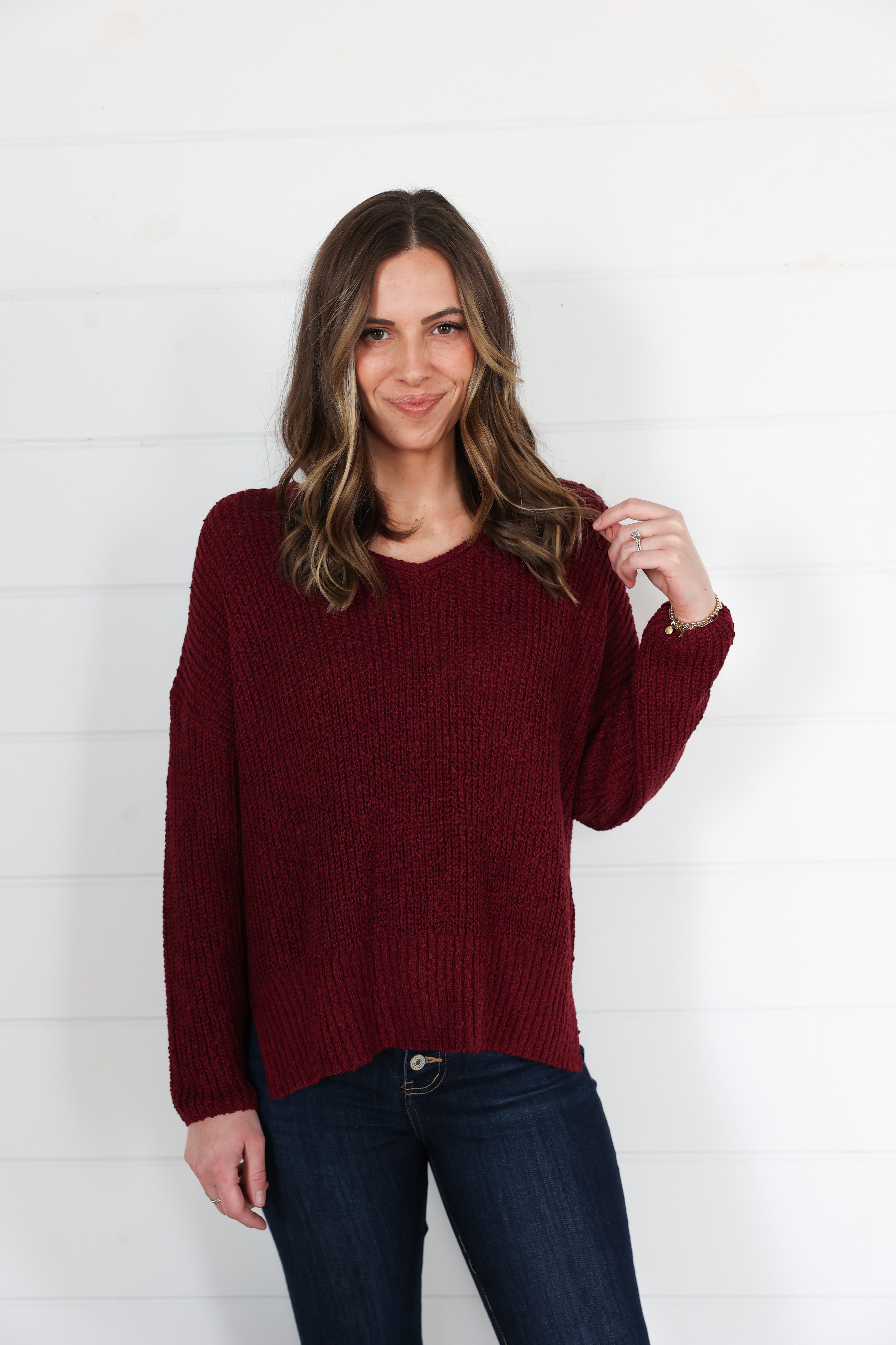Sweet Red Wine Sweater (Two Left)
