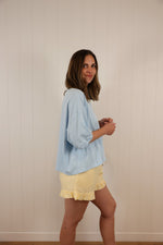 Load image into Gallery viewer, Sky Blue Short Sleeve Cardigan
