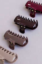 Load image into Gallery viewer, Resin Rectangle Claw Clip: Walnut
