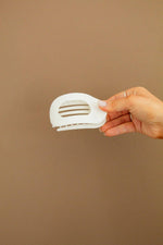 Load image into Gallery viewer, Circle Cutout Flat Claw Clip: White
