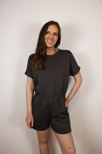 Bea's Summer Romper >> Charcoal