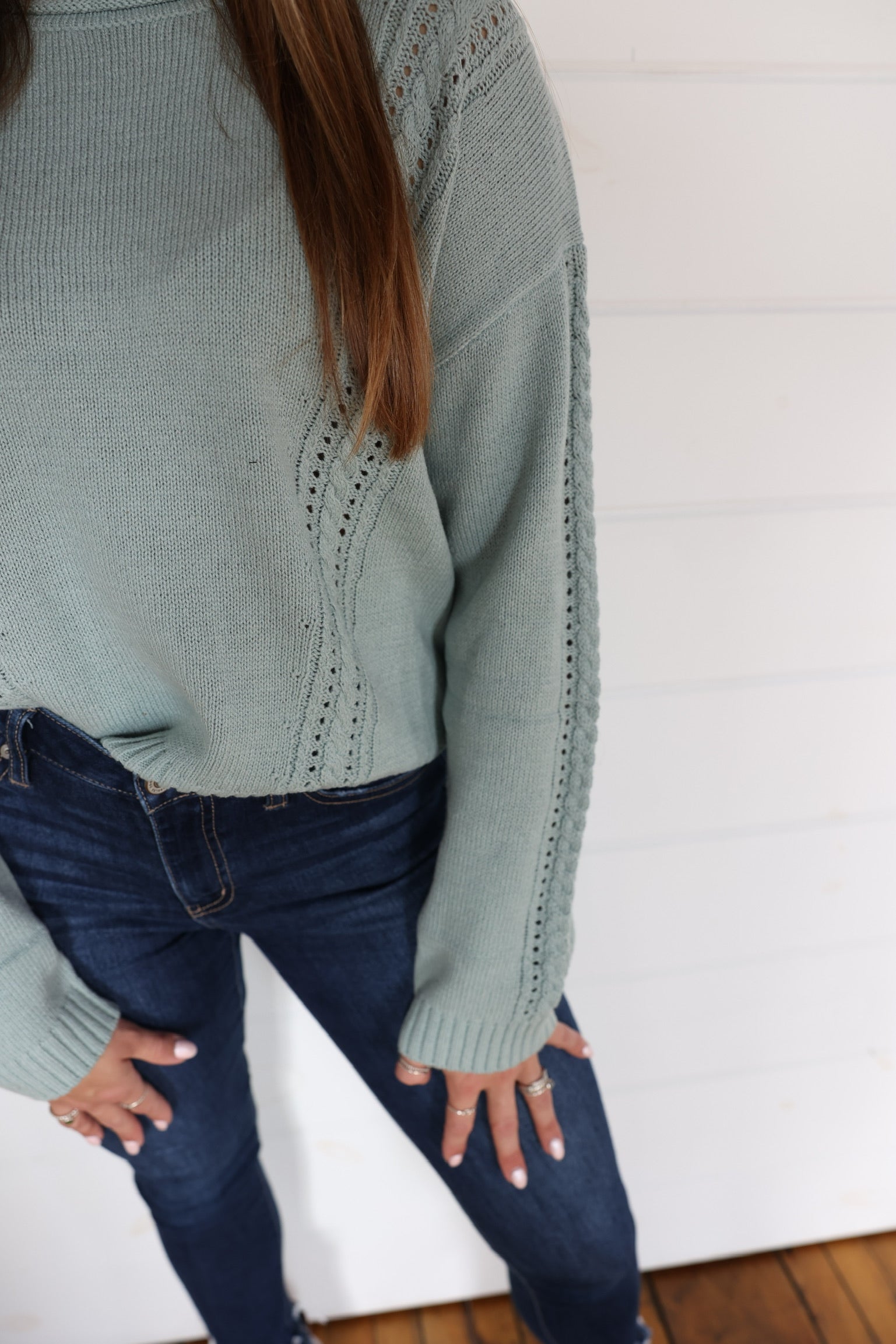Cable Detail Sweater Top (One Left - Size S)