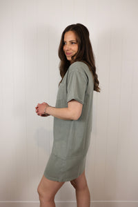 The Karlee Dress >> Forest Fog