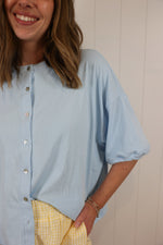 Load image into Gallery viewer, Sky Blue Short Sleeve Cardigan
