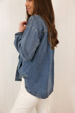Load image into Gallery viewer, Leia Denim Shacket
