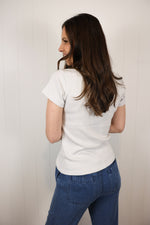 Load image into Gallery viewer, Lexi Tee &gt;&gt; Heather Grey Stripe
