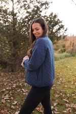 Load image into Gallery viewer, Vintage Indigo Quilted Jacket
