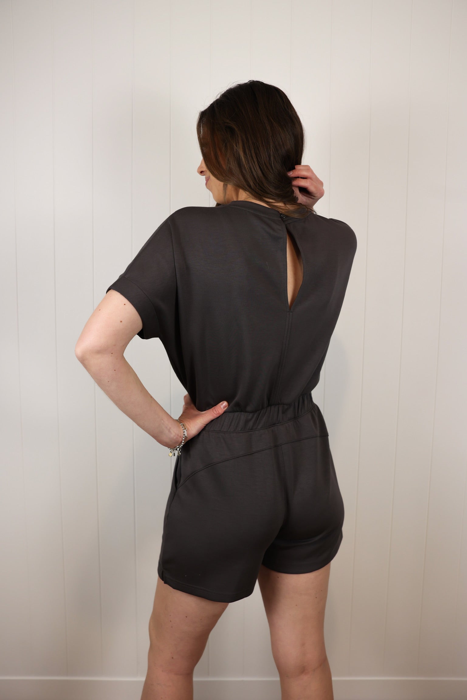 Bea's Summer Romper >> Charcoal
