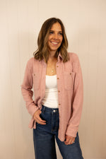 Load image into Gallery viewer, The Taylor Button Up >> Mauve Pink Heather
