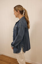 Load image into Gallery viewer, Leia Denim Shacket
