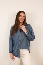 Load image into Gallery viewer, Leia Denim Shacket
