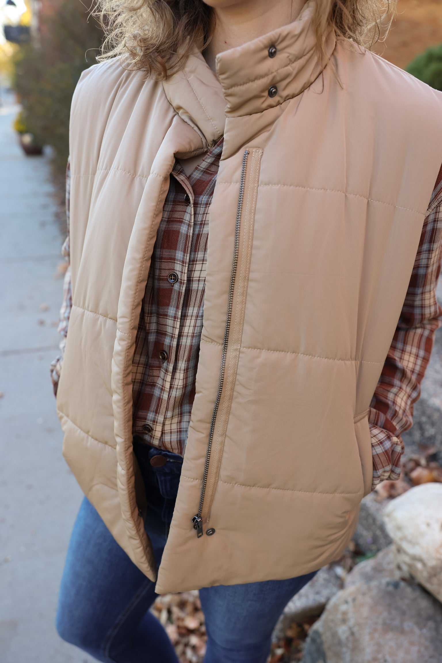 Mocha Latte Puff Vest (Two Left)