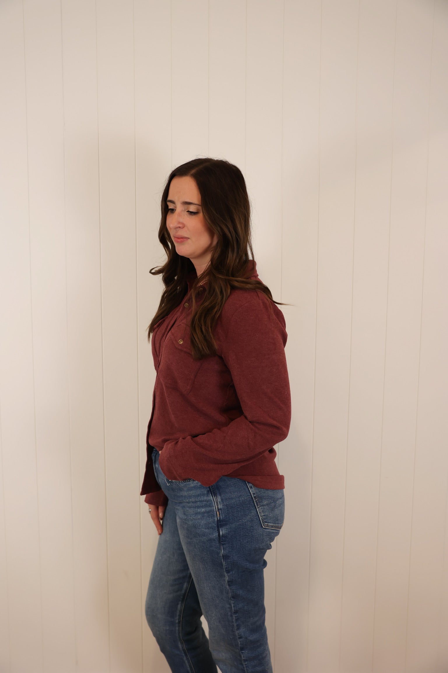 The Taylor Button Up >> Berry