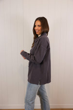 Load image into Gallery viewer, The Brooke Shacket &gt;&gt; Warm Charcoal
