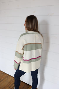 The Henlee Sweater >> Cream/Sage (Two Left)