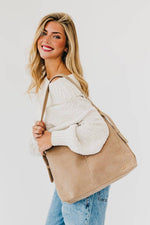 Load image into Gallery viewer, Evie Suede Hobo Shoulder Bag: Taupe

