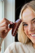 Load image into Gallery viewer, Cider Gingham Claw Clip
