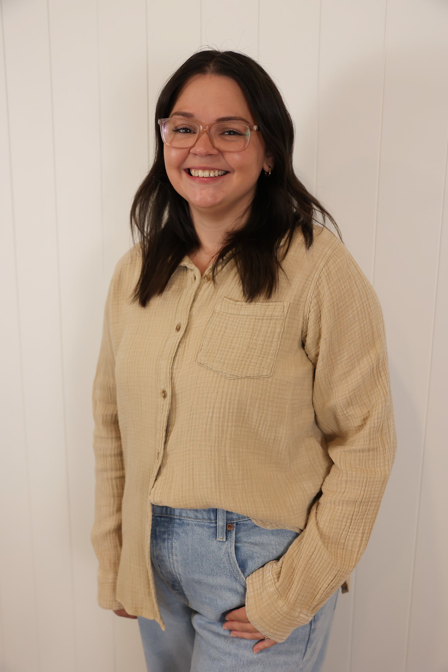 The Riley Top >> Lemon Pepper