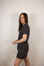 Load image into Gallery viewer, Bea&#39;s Summer Romper &gt;&gt; Charcoal
