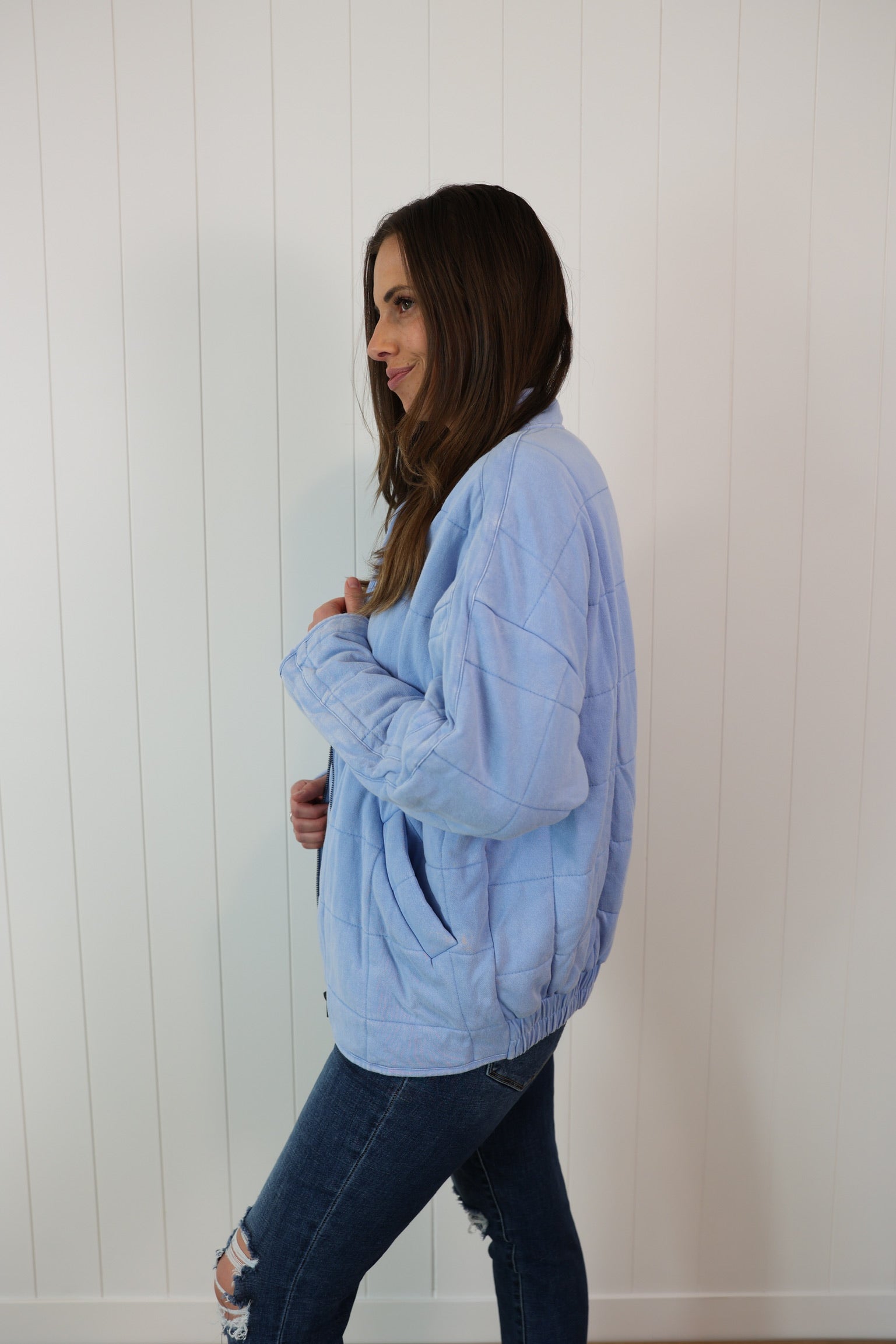 Kora Bomber Jacket >> Sky Blue