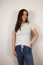 Load image into Gallery viewer, Lexi Tee &gt;&gt; Heather Grey Stripe
