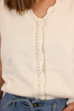 Load image into Gallery viewer, Lacey Button Top
