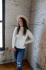 Load image into Gallery viewer, Essential Rib Turtle Neck Pullover &gt;&gt; Ivory (One Left - Size S)
