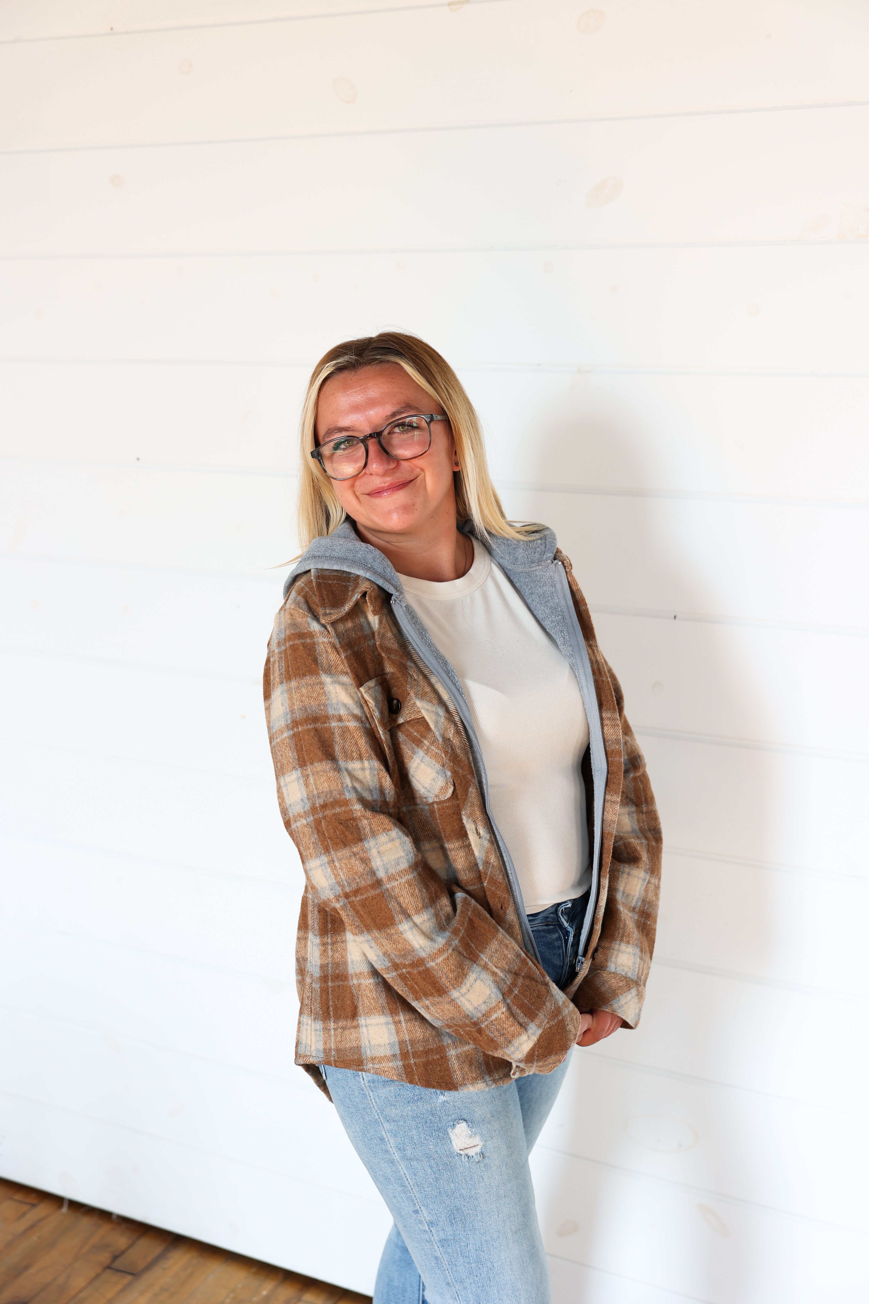 Finn Hoodie Plaid ((One Left - Size S)