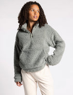 Load image into Gallery viewer, Cozy Up Quarter Zip &gt;&gt; Sage Green

