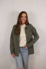 Load image into Gallery viewer, The Brooke Shacket &gt;&gt; Dusty Olive
