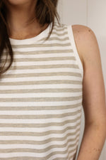 Load image into Gallery viewer, Joey Romper &gt;&gt; White Camel
