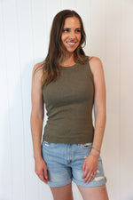 Load image into Gallery viewer, The Edlynn Tank &gt;&gt; Caper Green Heather
