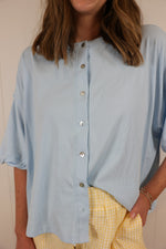 Load image into Gallery viewer, Sky Blue Short Sleeve Cardigan

