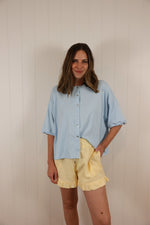 Load image into Gallery viewer, Sky Blue Short Sleeve Cardigan
