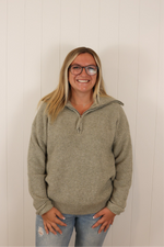 Load image into Gallery viewer, Waffle Half Zip Up (One Left - Size L)
