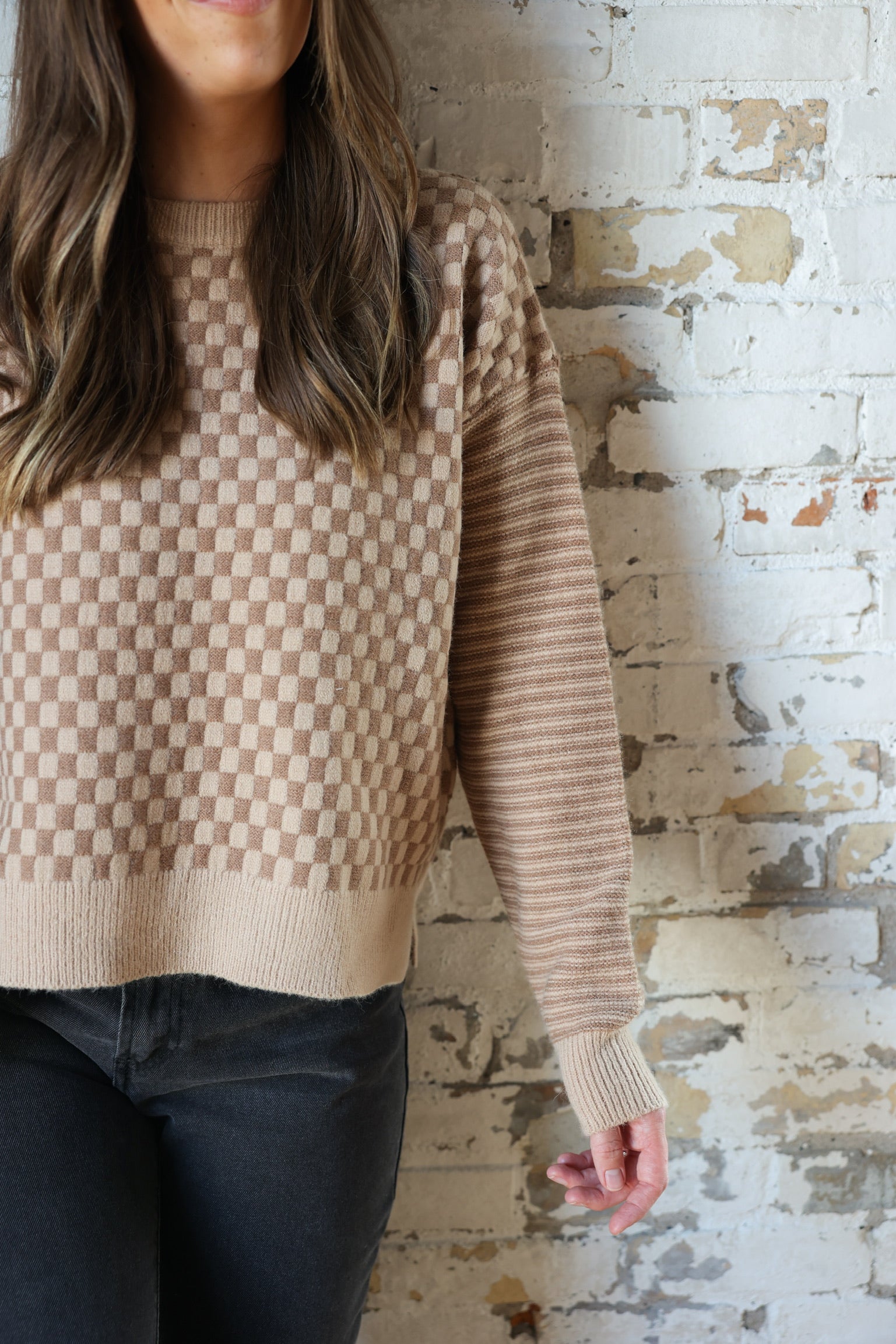 The Charming Checker Sweater