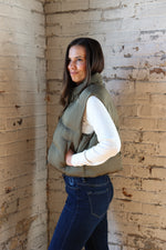 Load image into Gallery viewer, The Izzy Vest &gt;&gt; Olive Bronze (Two Left)
