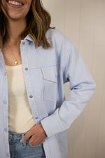 Load image into Gallery viewer, Stevie Shacket >> Halogen Blue
