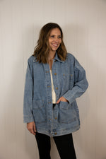 Load image into Gallery viewer, Boxy-Cut Denim Jacket
