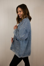 Load image into Gallery viewer, Boxy-Cut Denim Jacket
