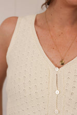Load image into Gallery viewer, Polly Sweater Tank >> Cream
