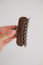 Load image into Gallery viewer, Resin Rectangle Claw Clip: Brown
