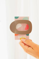 Load image into Gallery viewer, Circle Cutout Flat Claw Clip: Brown
