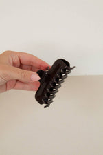 Load image into Gallery viewer, Resin Rectangle Claw Clip: Walnut

