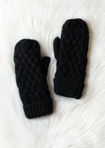 Load image into Gallery viewer, Black Knit Mittens
