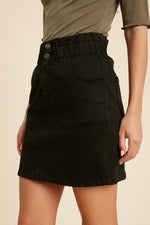 Load image into Gallery viewer, Black Denim Skirt (One Left - Size L)
