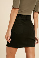 Load image into Gallery viewer, Black Denim Skirt (One Left - Size L)

