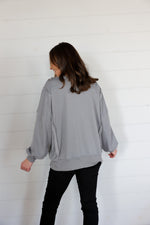 Load image into Gallery viewer, Emma French Terry Pullover &gt;&gt; Grey
