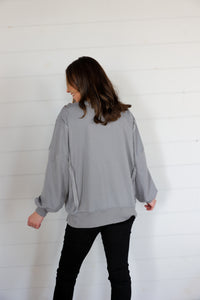 Emma French Terry Pullover >> Grey